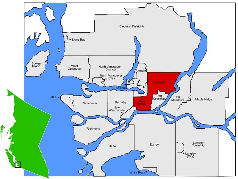 coquitlam map